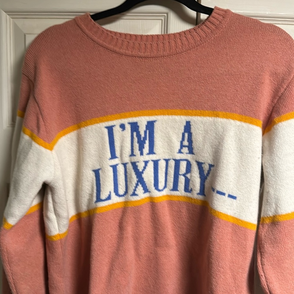 Rowing Blazers “I’m a Luxury” Sweater.  Great condition.